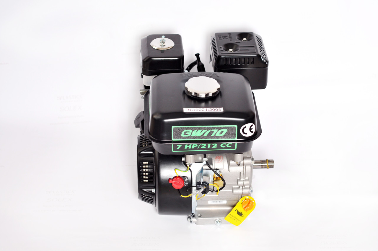 Двигун бензиновий GrunWelt GW170F-T/25 NEW Євро 5 (шліци 25 мм, 7.0 л.с.), фото 1