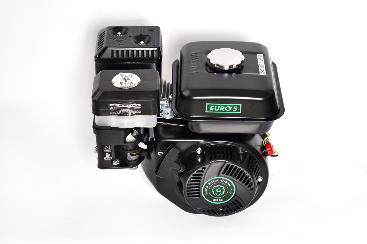 Двигун бензиновий GrunWelt GW170F-Q Євро 5 (шпонка, вал 19 мм, 7.0 л. с.)