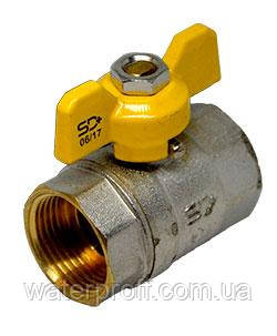 Кран кульовий газ 3/4" ГГ метелик SD