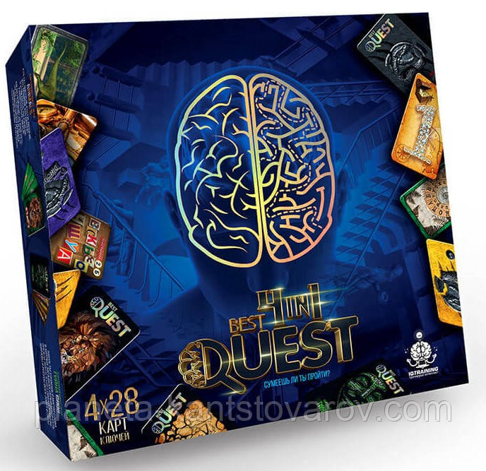 Гра настільна BEST QUEST 4in1 18.5х18.5x4.1 см BQ-02-01