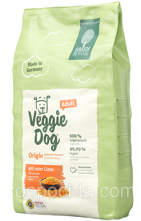Сухий корм VeggieDog Origin Adult вегетаріанський корм для собак 900 гр