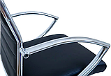 Офісне крісло Richman Малібу Хром чорний кожзам висока спинка, фото 5