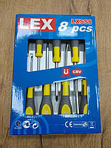 Набір викруток LEX 8SZT (3 плоских - 3 викрутки Phillips - 2 викрутки Phillips PZ), фото 3