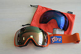 Гірськолижна маска Giro Contact Orange 2 Лінзи Vivid Copper Gold Zeiss S2 / Blue Cobalt S3