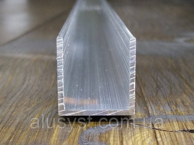 Швелер алюміній 20х20х1,5| П подібний профіль Без покриття