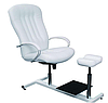 Педикюрне крісло для клієнтів на металевій базі Partos Zestaw Педикюрні крісла з підставкою пуф, фото 2