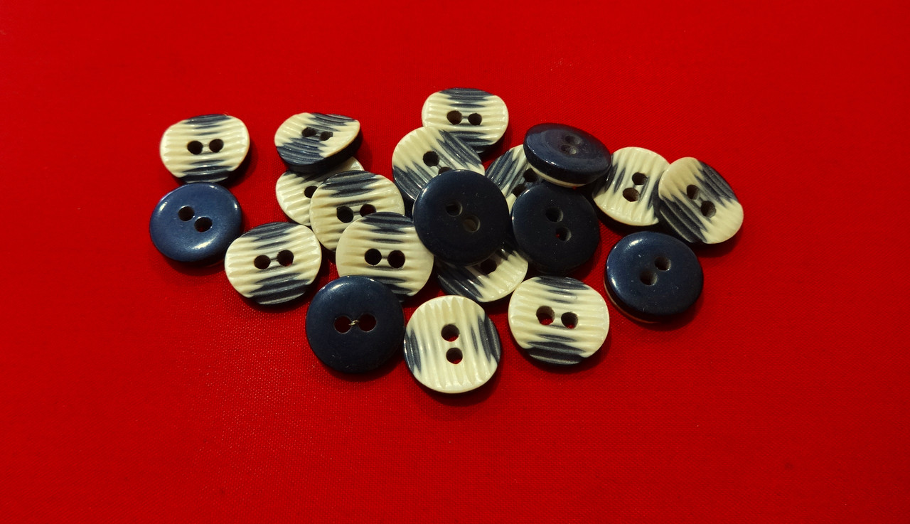 Ґудзик сорочковий 12 мм колір в асортименті ребристі, фото 1