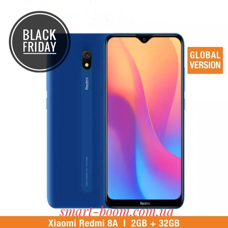 Смартфон Xiaomi Redmi 8A Blue 6.2" 2/32Gb 5000mAh Global version - фото 1 - id-p1083021887