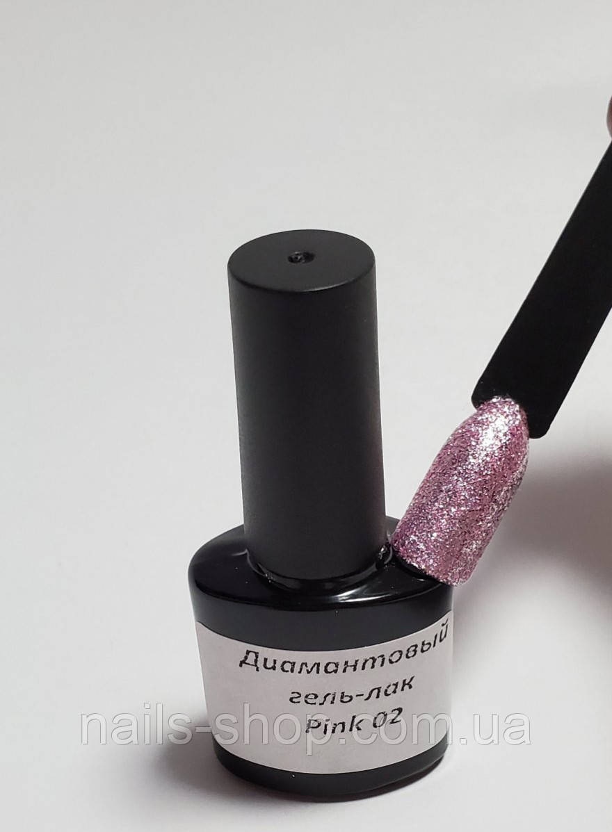 Діамантовий гель-лак Pink 02, фото 1