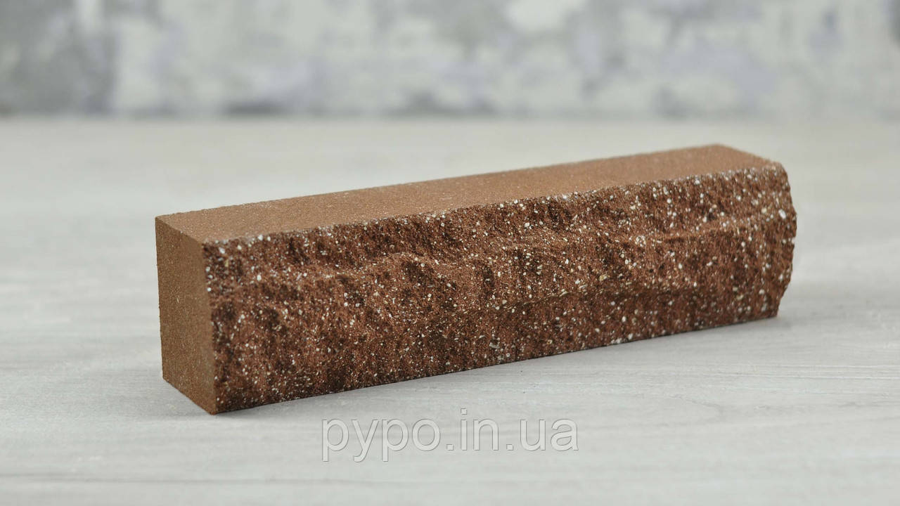 Цегла рвана скеля половинка стінова Світло-Коричневий "Slim Stone".