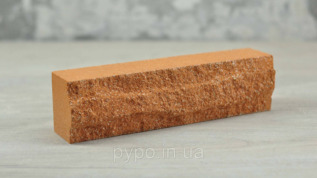 Цегла рвана скеля половинка стінова Персик "Slim Stone"., фото 1