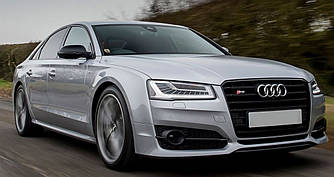 Обвіс бампер дифузор вихлоп Audi A8 D4 (14-17) рестайлінг стиль S8
