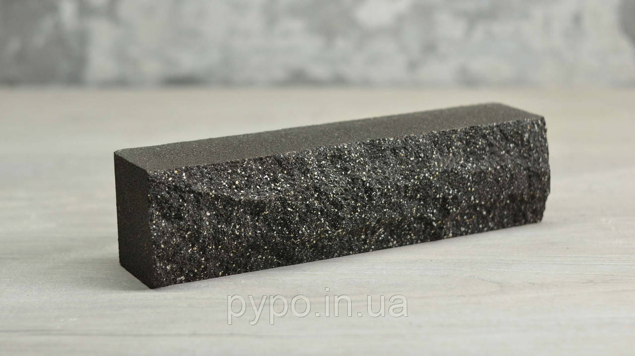 Цегла рвана скеля половинка стінова Графіт "Slim Stone"., фото 1