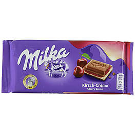 Milka cherry creme Молочний шоколад із Вишневою начинкою 100g