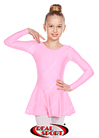 Боді зі спідницею для танців світло-рожевий GM030134 (біфлекс, р-р 1-M, зріст 98-134 см)