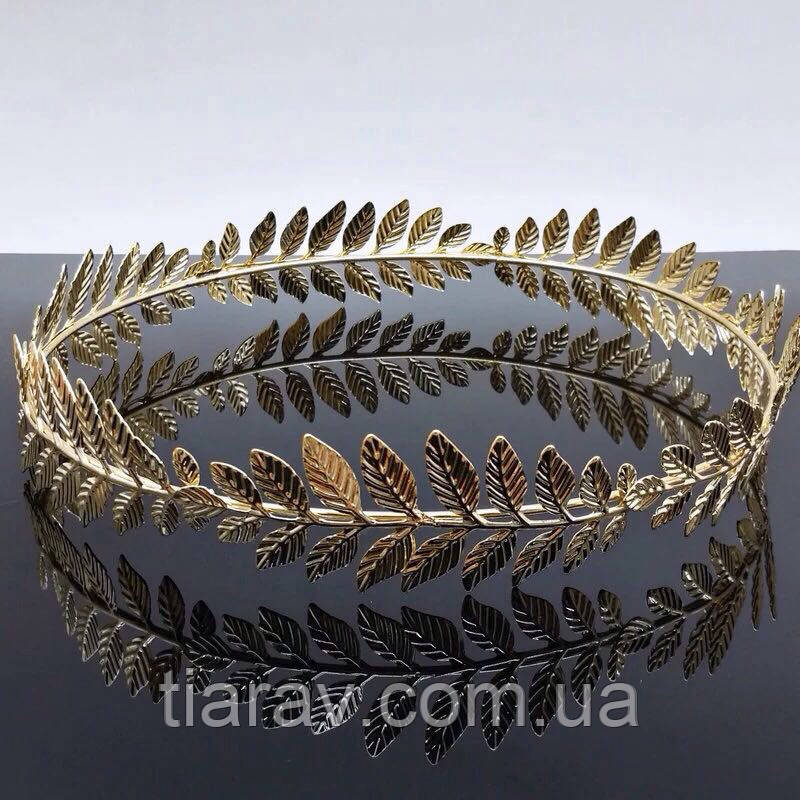 Лавровый венок на голову ОЛИМП золотой ободок лавр украшения для волос ...