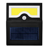 Настінний вуличний світильник SH-090B-COB, 1x18650, PIR+CDS, сонячна батарея, фото 2