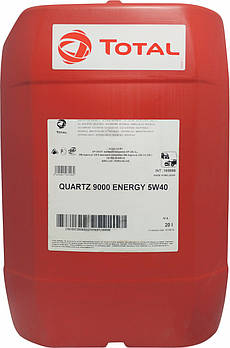 Моторне масло Total Quartz 9000 Energy 5W-40, 1л Для дизельних або бензинових моторів, без сажових фільтрів 20 л
