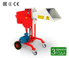 Подрібнювач гілок AM-80E з електричним двигуном 4 кВт (діаметр гілок 80 мм)