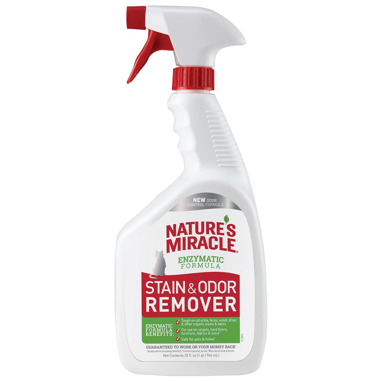 Natures Miracle Stain and Odor Remover for Cat 946 мл знищувач запаху та плям від кішок