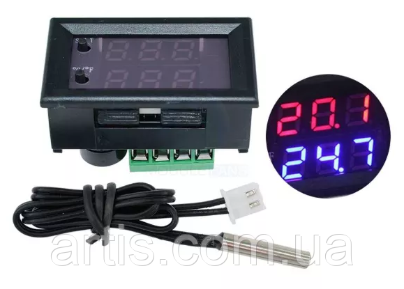 Терморегулятор термостат 12в. термометр для сибірника теплиць.