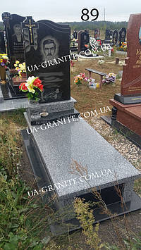 Сучасний із сірого граніту на цвинтар Шляхетна Милість 1000*2000