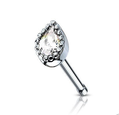 Сережка для пірсингу носа у формі краплі Spikes NOB-587, фото 1