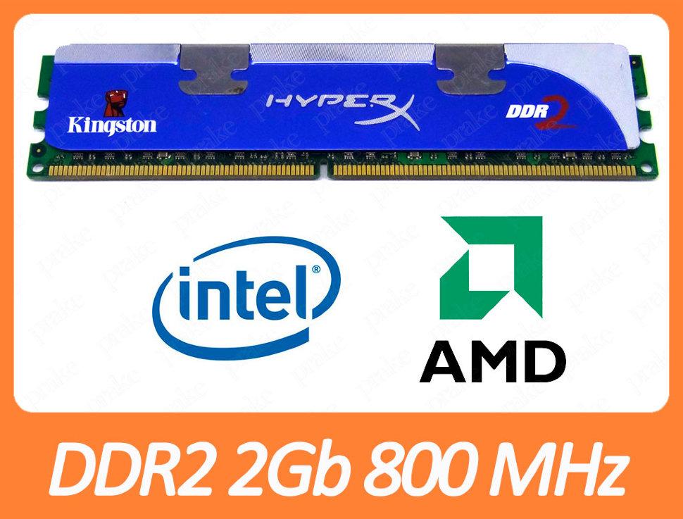 DDR2 2GB 800 MHz (PC2-6400) CL5 Kingston HyperX KHX6400D2K2/4GR, фото 1