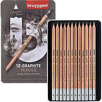 Набір графітних олівців EXPRESSION Bruynzee (9B-2H) 12 шт. в металі 60311012