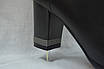 Чорні шкіряні черевики MALROSTTI з металевими вставками на підборах, фото 3