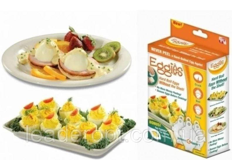 [ОПТ] Набір форм для варіння яєць без шкаралупи Eggies RedSun (6 штук) з ложкою-сепаратором. Фільтр Eggies, фото 1