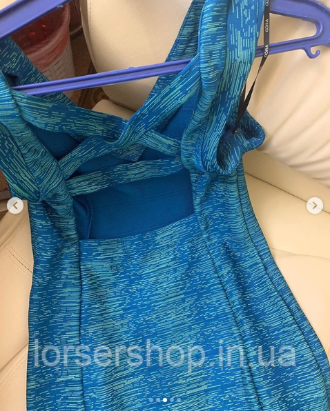 Бандажное женское платье с открытой спиной в синем цвете в наличии - фото 3 - id-p854845019