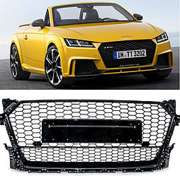 Решітка радіатора тюнінг Audi TT 8S (2014+) стиль TTRS (чорний глянець)