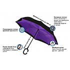 Складана парасолька на оберт Зоряне небо, 8 спиць, Up-Brella / Парасолька зворотного складання / Парасолька від дощу, фото 6