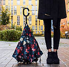 Складана парасолька на оберт Зоряне небо, 8 спиць, Up-Brella / Парасолька зворотного складання / Парасолька від дощу, фото 8