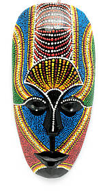 Маска розписна дерев'яна (30х14,5х2 см)