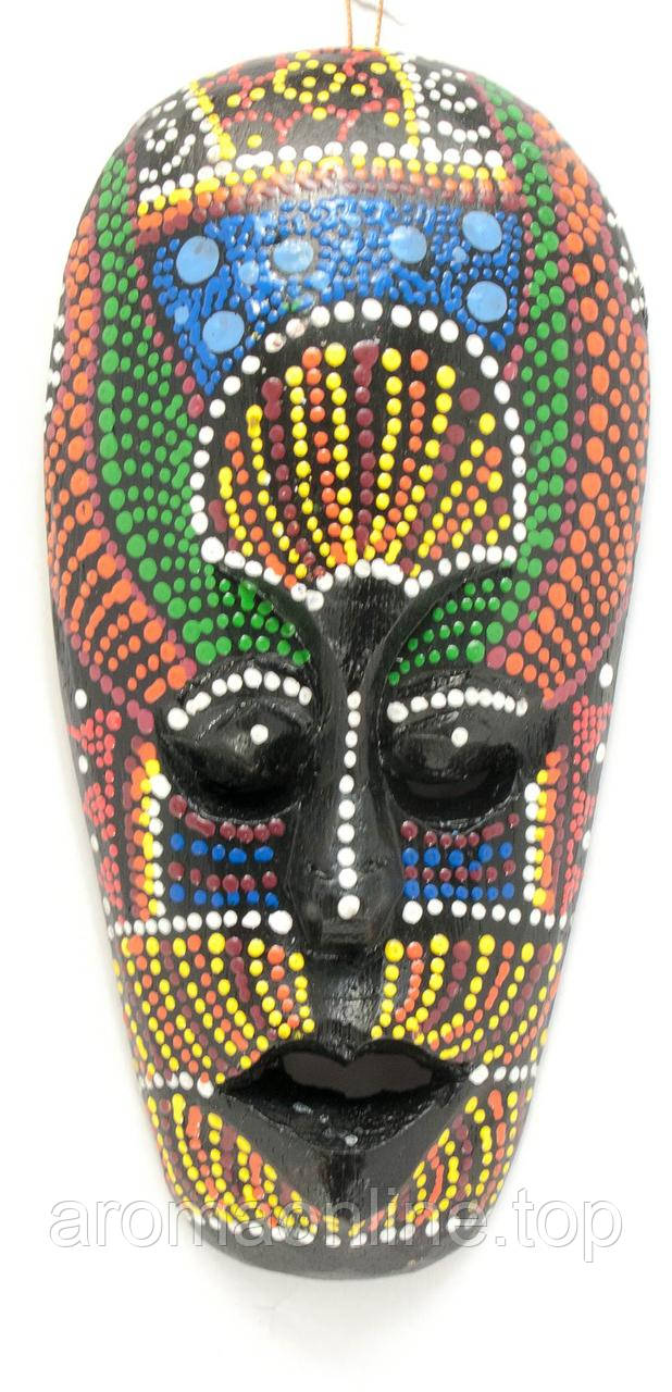 Маска розписна дерев'яна (19,5х9х2 см), фото 1