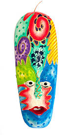 Маска дерев'яна "Абстракція" (30х11х3 см)