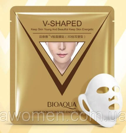 Маска для обличчя та шиї Bioaqua V-SHAPED з ліфтинг-ефектом 40 g