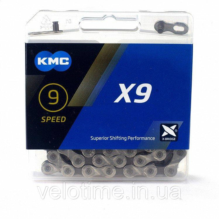 Ланцюг KMC X9, 116L (SIL-GRY, сріблястий-сірий)