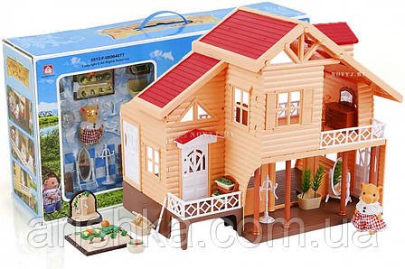 Великий будиночок Happy Family 012-03 тварини флакові (аналог Sylvanian Families). Свет, фото 2