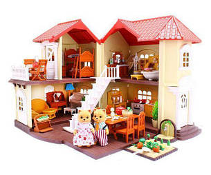 Великий будиночок Happy Family 012-01 тварини флакові (аналог Sylvanian Families). Свет, фото 1
