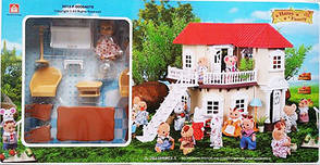 Великий будиночок Happy Family 012-01 тварини флакові (аналог Sylvanian Families). Свет, фото 2