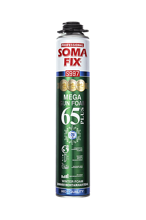 Піна монтажна професійна SomaFix Mega 65 Plus зимова, фото 2