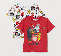 Набор детских футболок Andry Birds H&M на мальчика 2-4 года р.98/104 /74764/