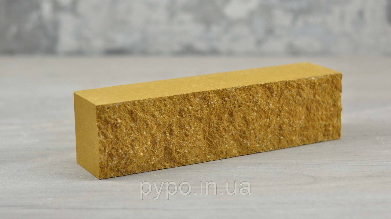Колота цегла мармур половинка Лимон "Slim Stone".
