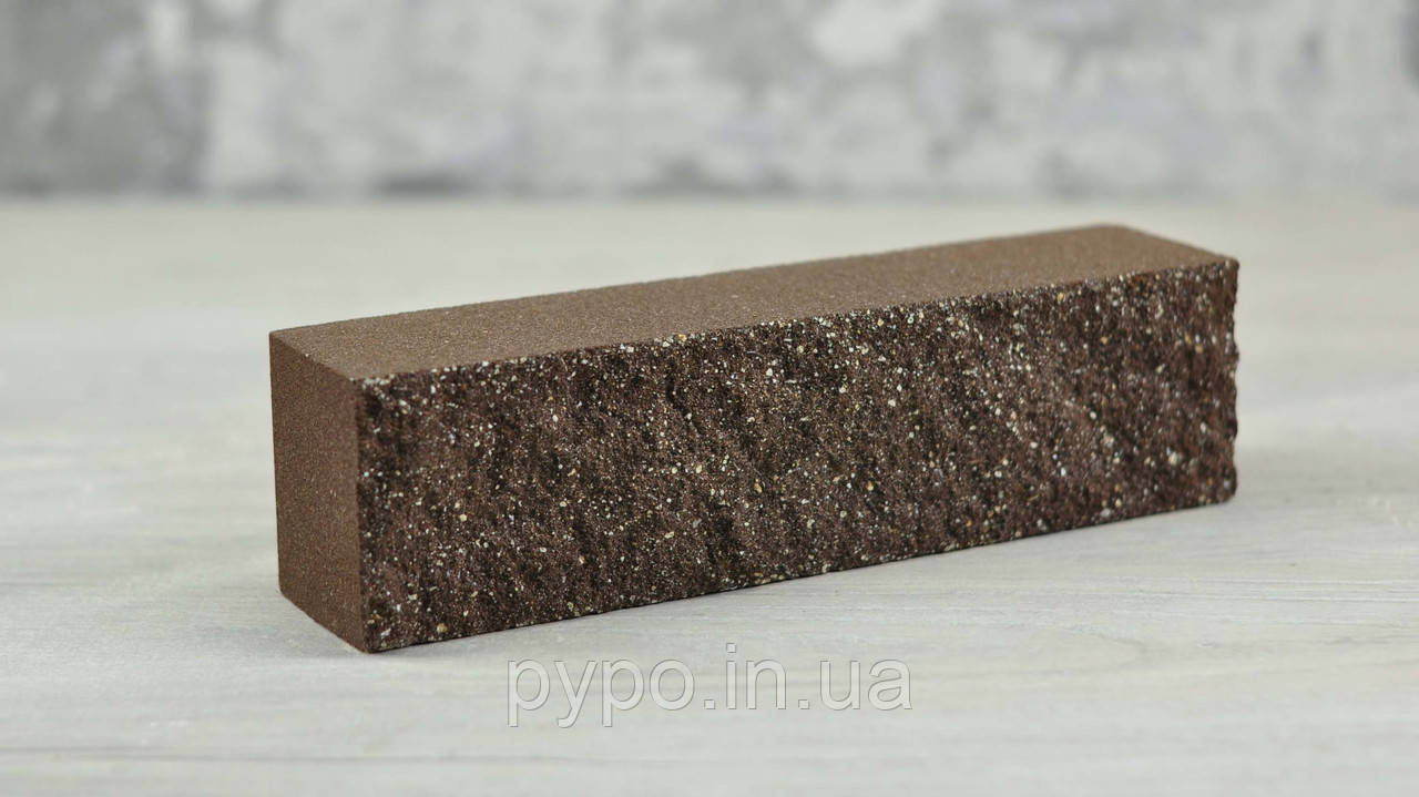 Цегла колота мармур половинка стінова Коричневий "Slim Stone"., фото 1