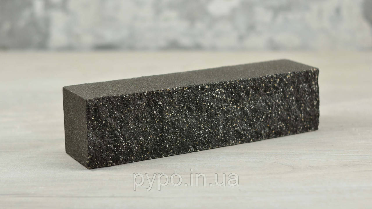 Цегла колота мармур половинка стінова Графіт "Slim Stone".