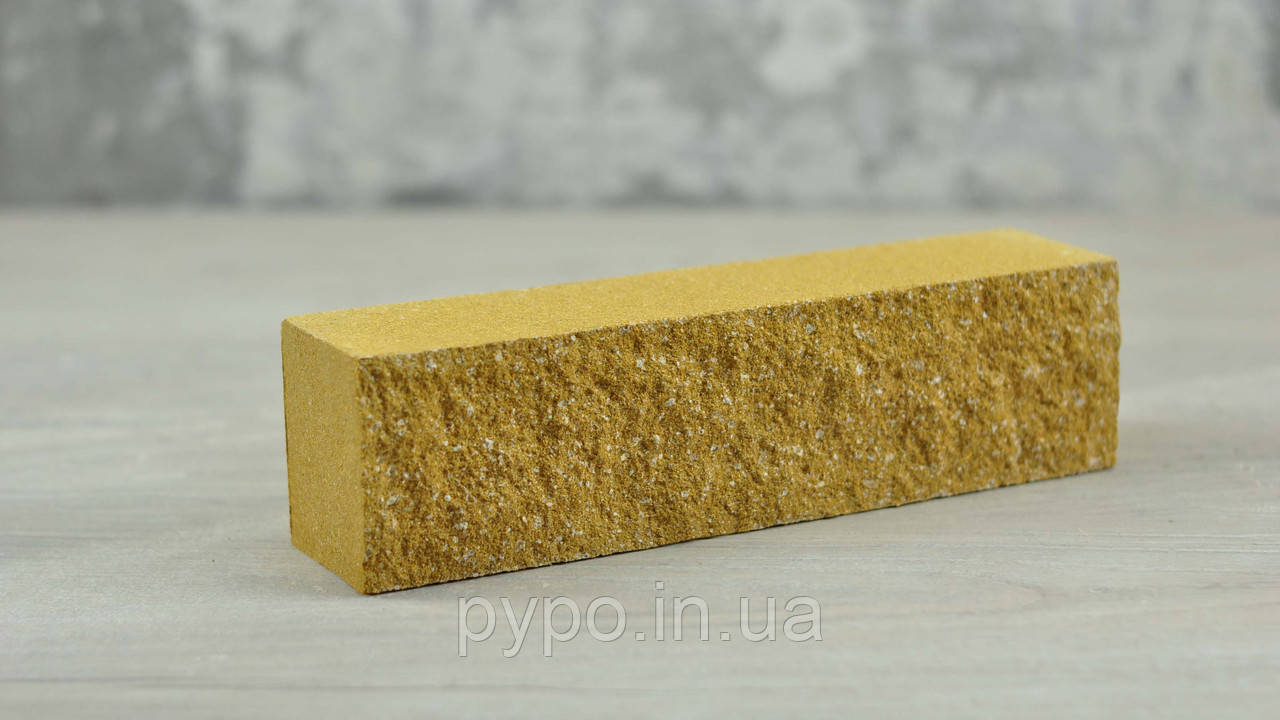 Колота цегла мармур половинка Жовтий "Slim Stone".