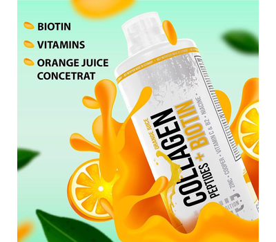 Колаген MST Nutrition Collagen Peptides + Biotin 1000 ml Orange Juice, фото 2